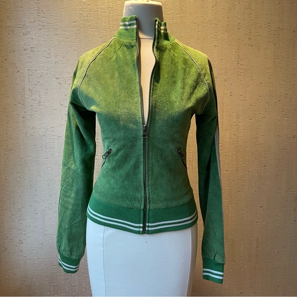 Vintage 1970s Style Suede Varsity Bomber Jacket - Picture 1 of 5